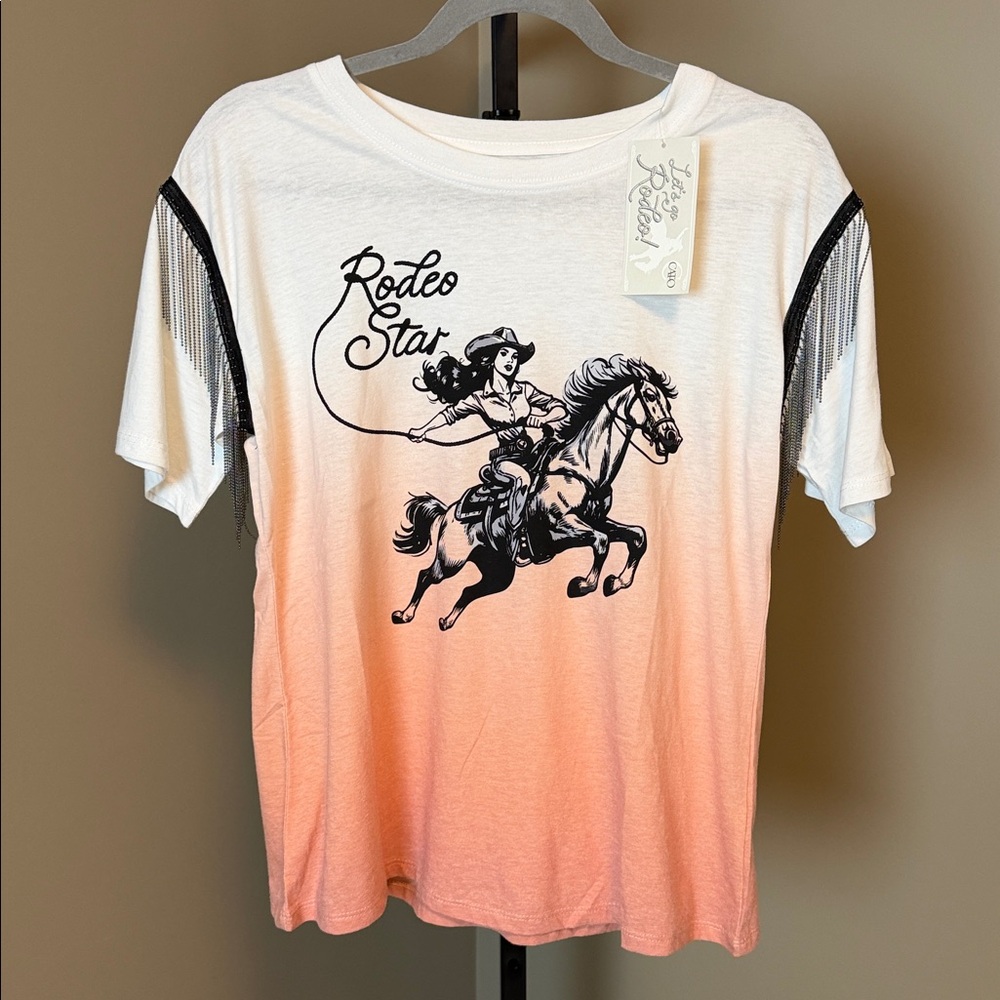 CATO Rodeo Star Size Small Short Sleeve Ombré Tee Shirt New - Picture 2 of 6